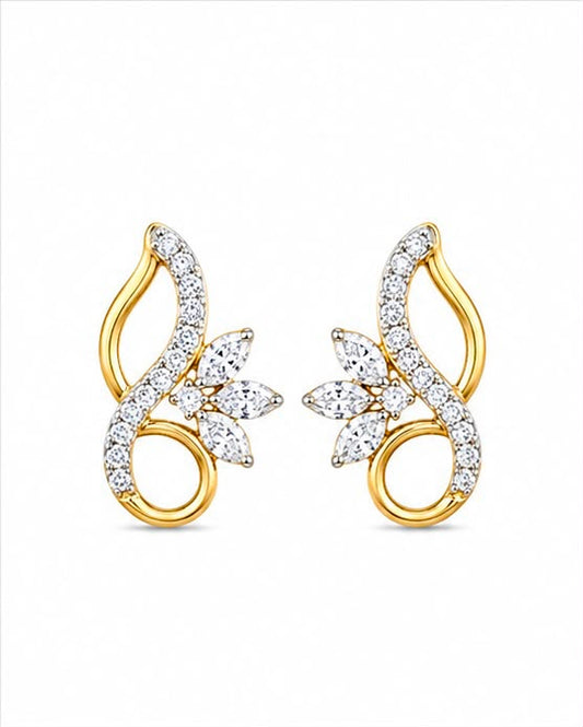 9KT NATURAL DIAMOND EARRING