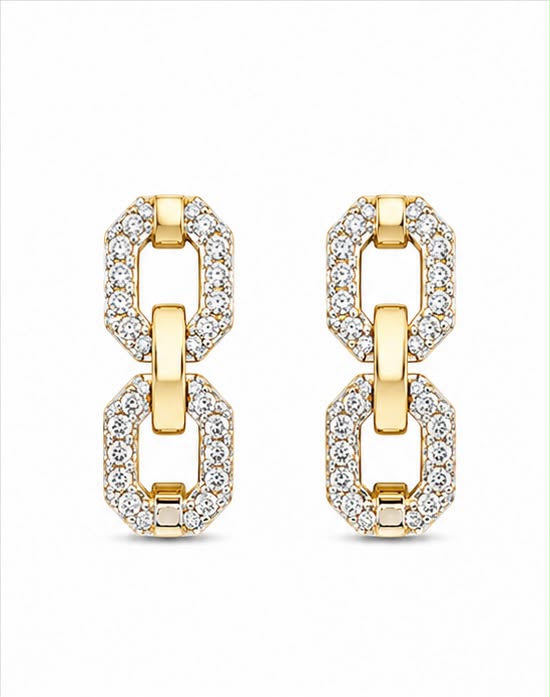 9KT NATURAL DIAMOND  EARRING
