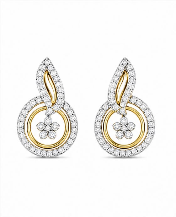 9KT NATURAL DIAMOND  EARRING