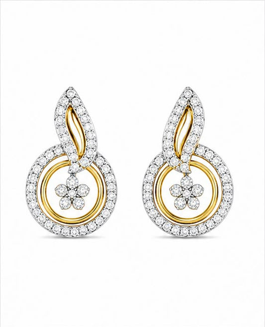 9KT NATURAL DIAMOND  EARRING