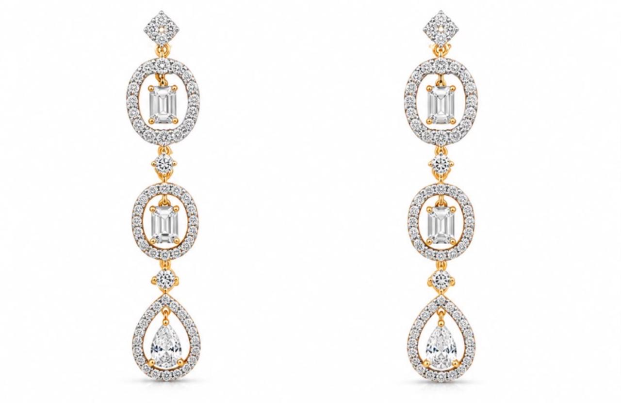 9KT LAB GROWN DIAMOND EARRING