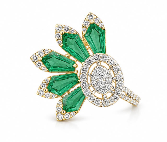 14KT NATURAL DIAMOND RING