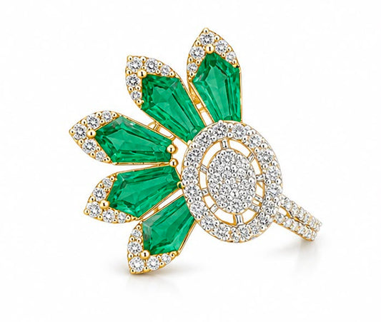 14KT NATURAL DIAMOND RING